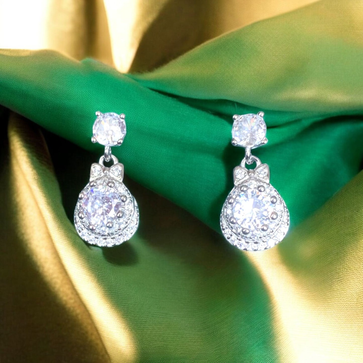 Sterling Silver Earrings with South Screw