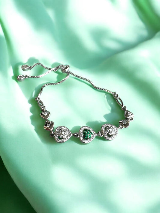Heart Bracelet - 92.5 Sterling Silver