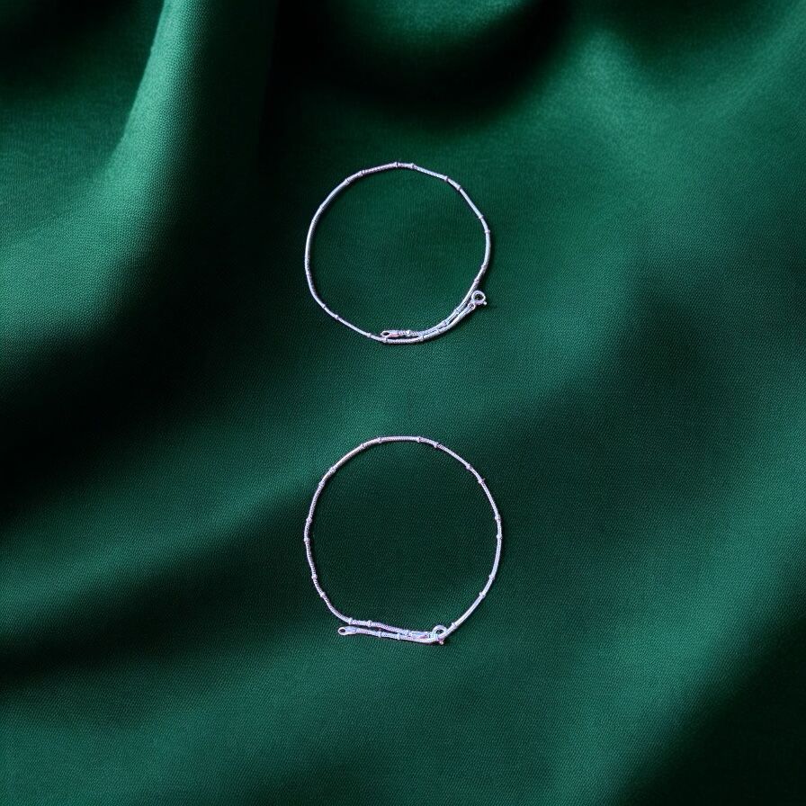 Classic Pair of Silver Payal