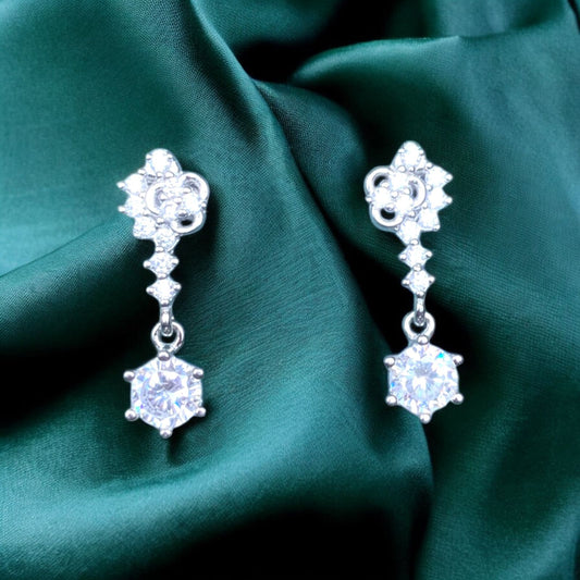 Sterling silver Earrings –- Elegant Sparkle