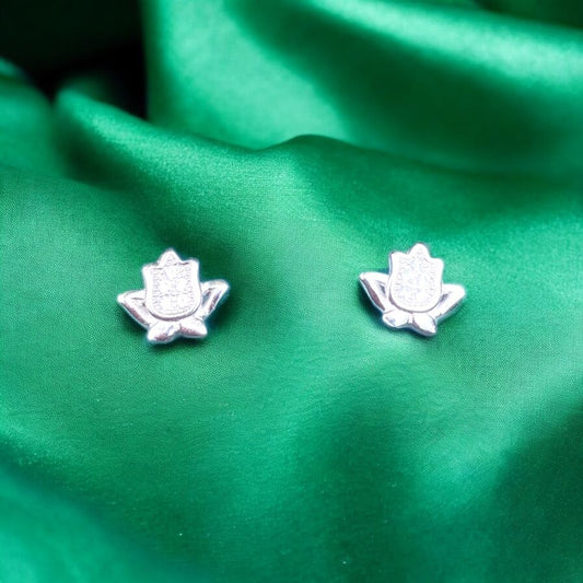 Lotus Earrings – Sterling Silver Elegance
