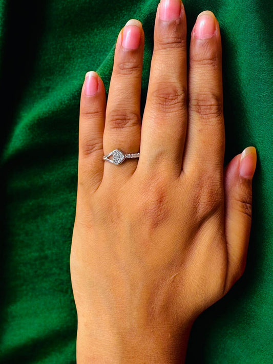 92.5 Sterling Silver Heart Ring